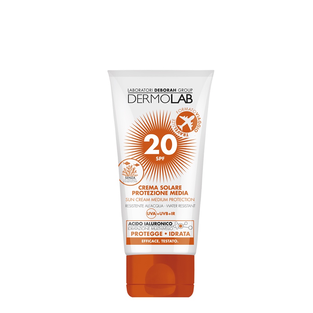 Crema solare viso e corpo formato viaggio protezione media – spf 20
