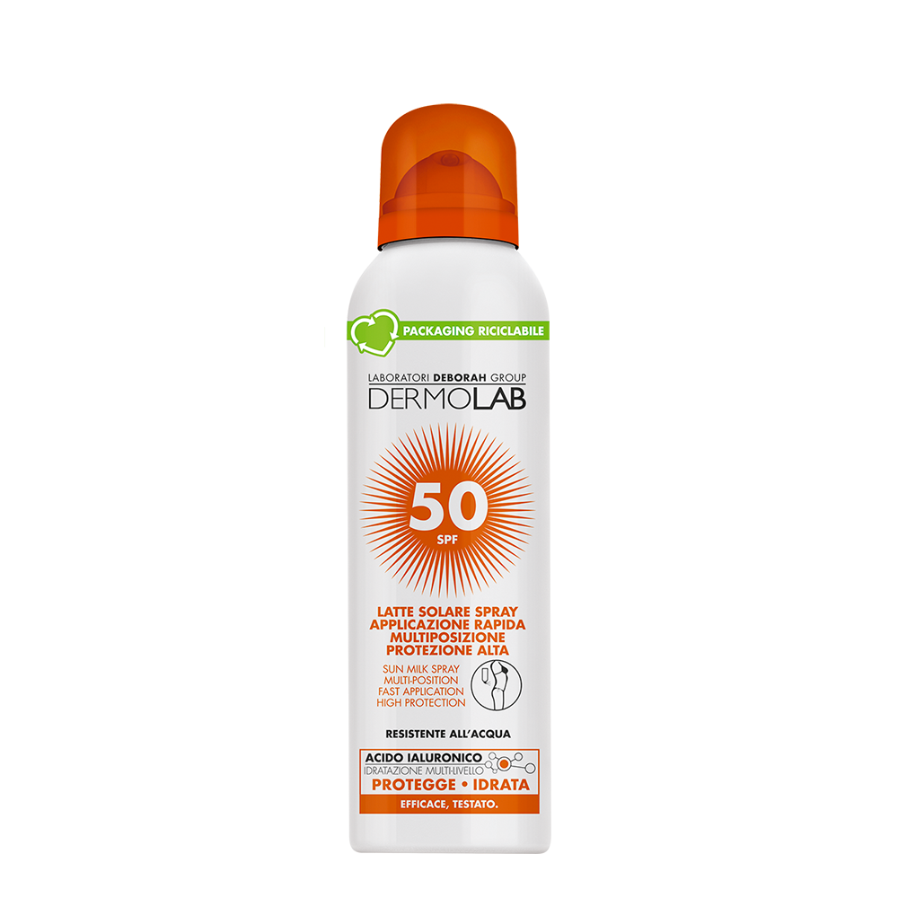 Latte solare spray viso e corpo protezione alta SPF 50
