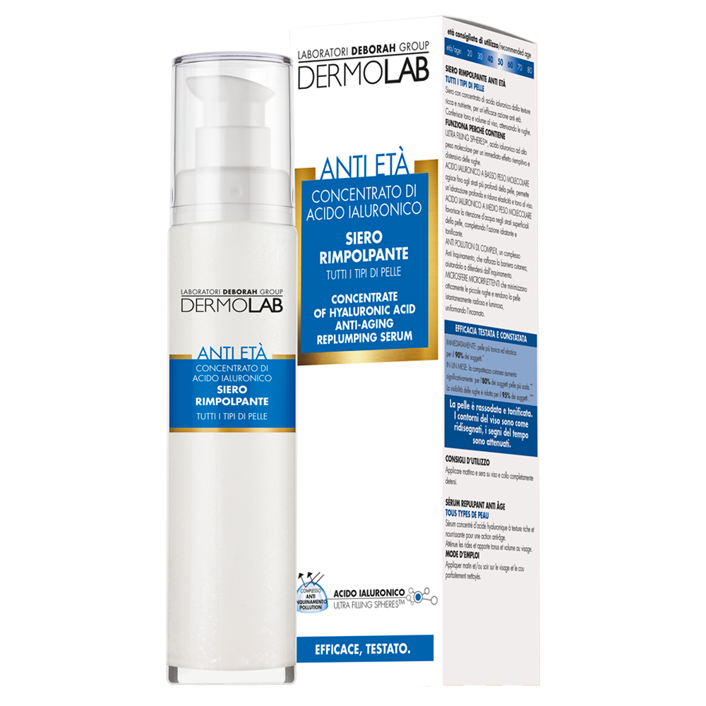 Anti-aging replumping serum concentrate of hyaluronic acid
